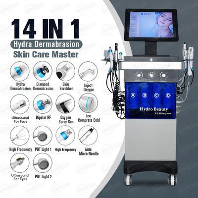 14 in 1 macchina facciale dell'ossigeno senza contatto, Diamond Dermabrasion Machine