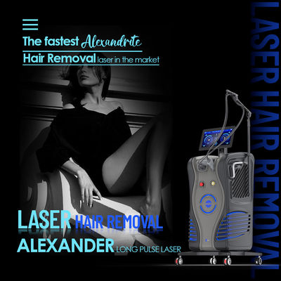 Macchina di depilazione laser di alexandrite a lungo impulso professionale Fibra ottica 1.5mm Core